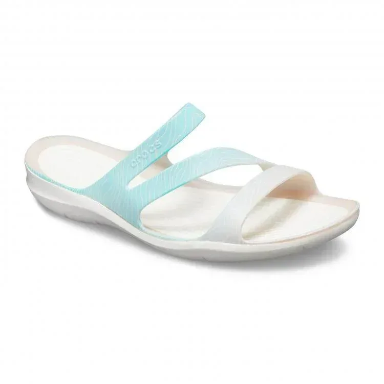 כפכף בשילוב רצועות בצבע לבן/טורקיז Crocs Swiftwater Seasonal 205637-4IS - Image 2