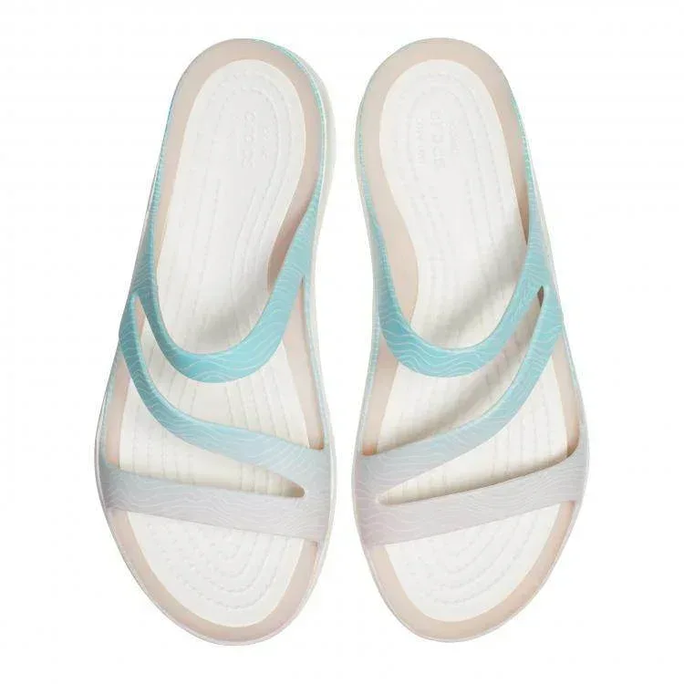 כפכף בשילוב רצועות בצבע לבן/טורקיז Crocs Swiftwater Seasonal 205637-4IS - Image 3
