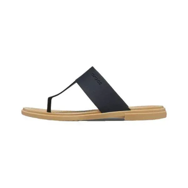 כפכפי קרוקס לנשים Crocs Tulum flip Black/Tan 206752-00W - Image 2