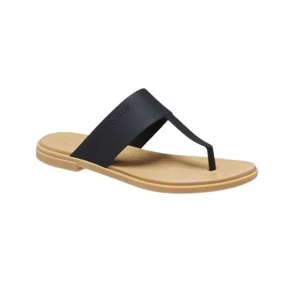כפכפי קרוקס לנשים Crocs Tulum flip Black/Tan 206752-00W - Image 5