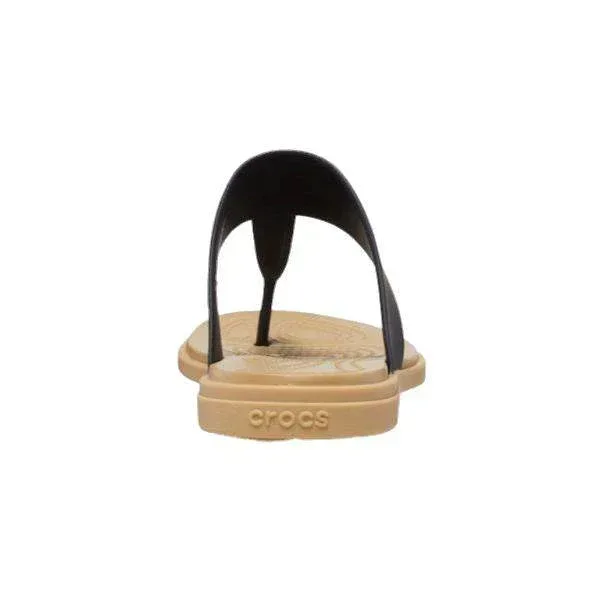 כפכפי קרוקס לנשים Crocs Tulum flip Black/Tan 206752-00W - Image 6