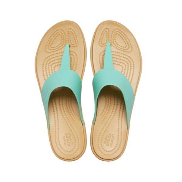 כפכפי קרוקס לנשים Crocs Tulum flip Jade Stone 206752-3UG - Image 4