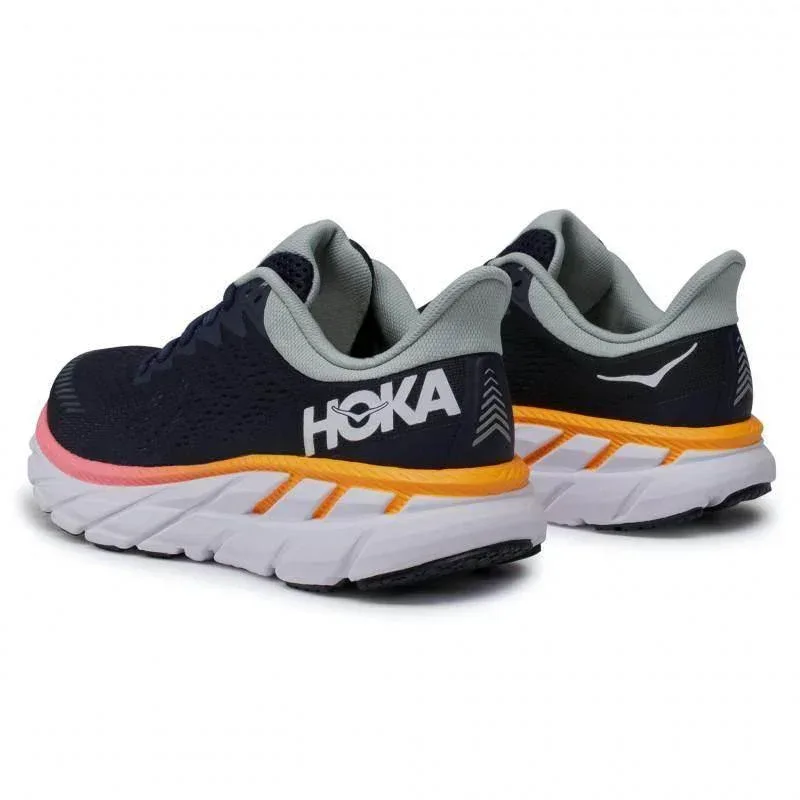 נעלי ריצה הוקה קליפטון 7 לנשים בצבע כחול/לבן Hoka 1110509/BIBH CLIFTON 7-Black/Blue - Image 2
