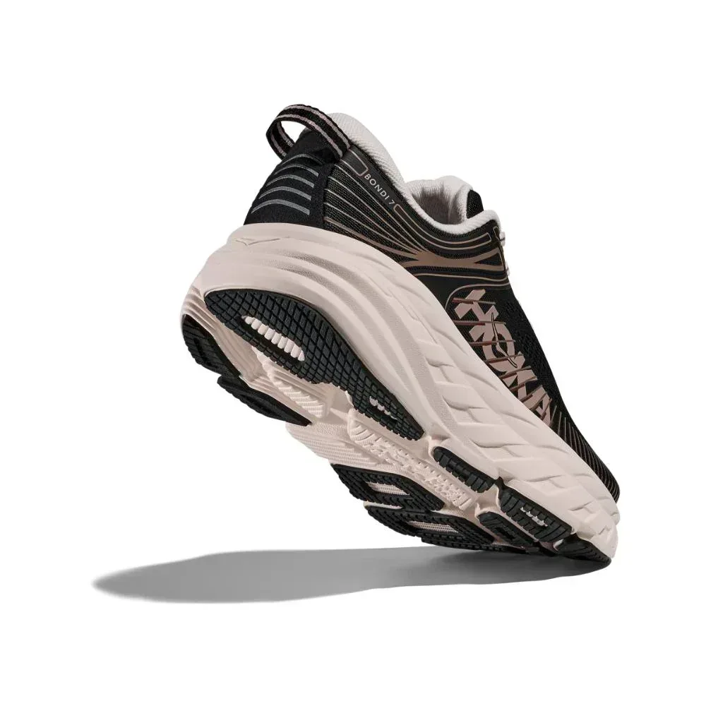 קולקציית הרטרו של הוקה Hoka 1110519/BCKRS BONDI 7 BLACK/ROSE CREAM - Image 3