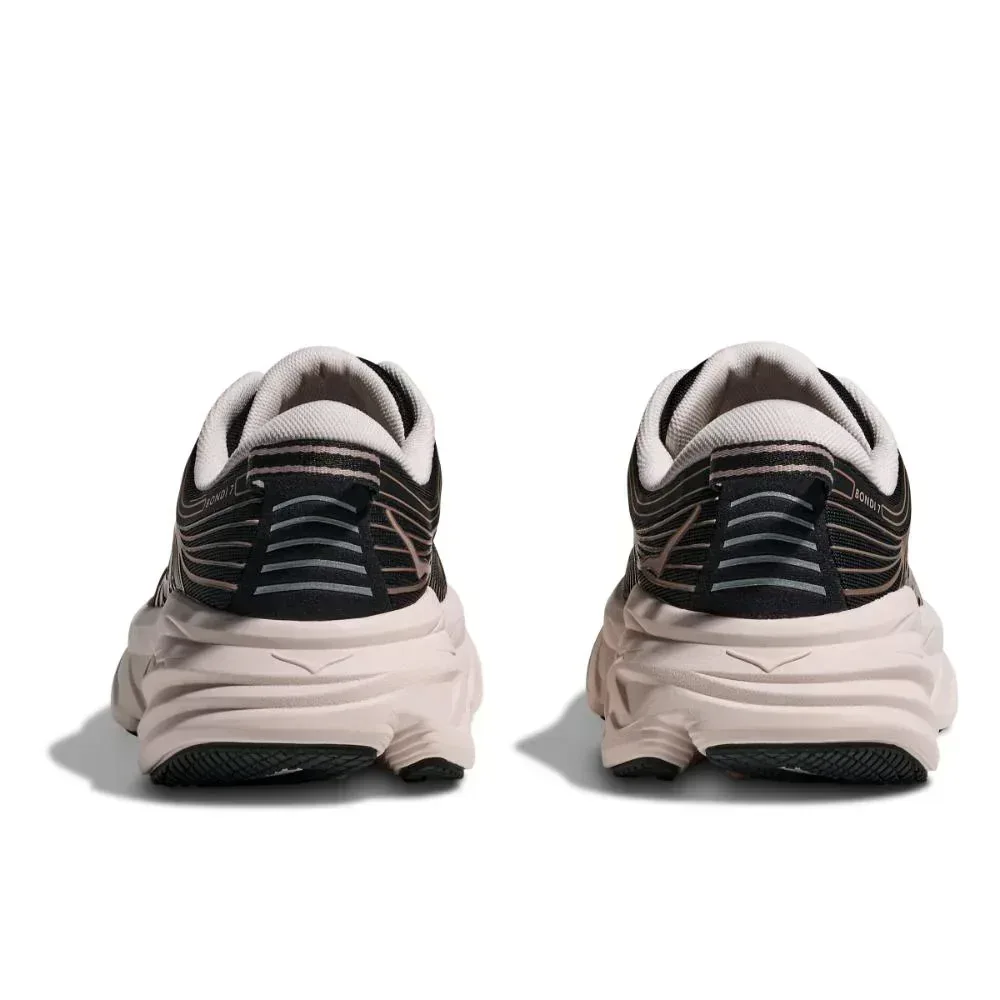 קולקציית הרטרו של הוקה Hoka 1110519/BCKRS BONDI 7 BLACK/ROSE CREAM - Image 5