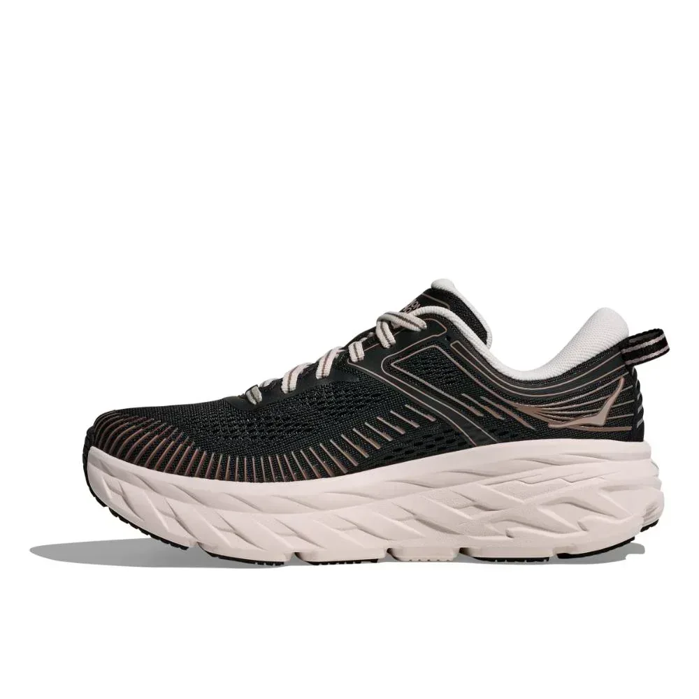 קולקציית הרטרו של הוקה Hoka 1110519/BCKRS BONDI 7 BLACK/ROSE CREAM - Image 8
