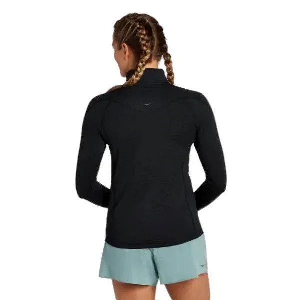 עליונית הוקה נשים 1/2 רוכסן Hoka 1135053/BLK W 1/2 ZIP - Image 2