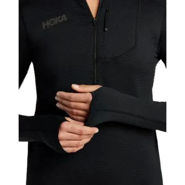 עליונית הוקה נשים 1/2 רוכסן Hoka 1135053/BLK W 1/2 ZIP - Image 5