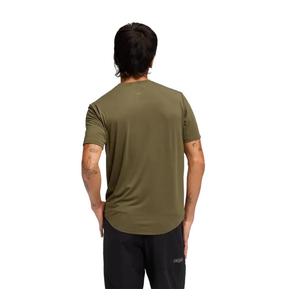 חולצת ריצה הוקה לגברים Hoka 1141757/ATQL HOKA ESSENTIAL TEE OLIVE - Image 2