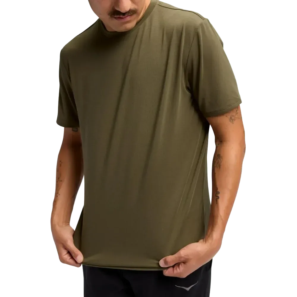 חולצת ריצה הוקה לגברים Hoka 1141757/ATQL HOKA ESSENTIAL TEE OLIVE - Image 4