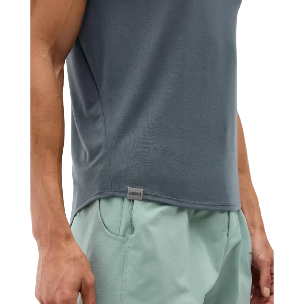 חולצת ריצה הוקה לגברים Hoka 1141757/FGYN HOKA ESSENTIAL TEE FOGGY - Image 4