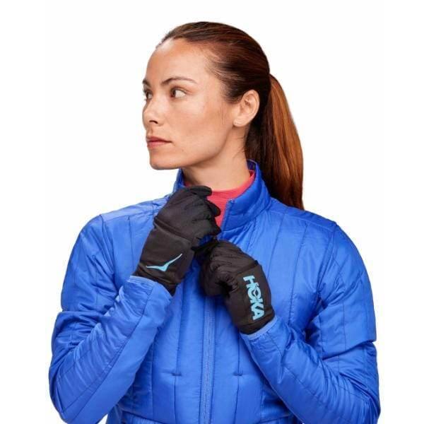 כפפות ריצה מפליז הוקה Hoka 1147312/BLK Run Fleece Glove - Image 2