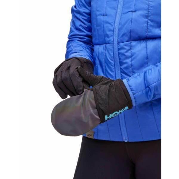 כפפות ריצה מפליז הוקה Hoka 1147312/BLK Run Fleece Glove - Image 3