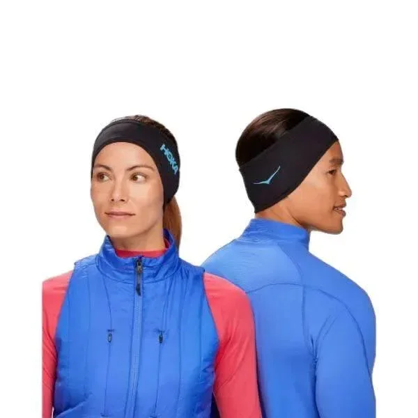 סרט ראש לריצה הוקה Hoka 1147315/BLK Run Fleece Headband - Image 3