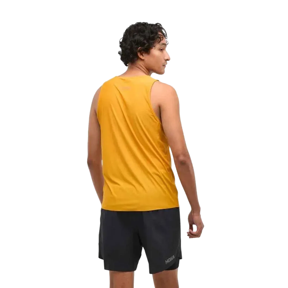 גופית הוקה לגברים Hoka 1151070/VRST AIROLITE RUN TANK YELLOW - Image 4