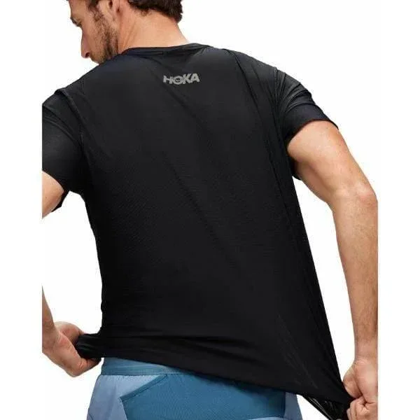 חולצת ריצה הוקה לגברים Hoka 1151071/BLK AIROLITE RUN Shirt - Image 5