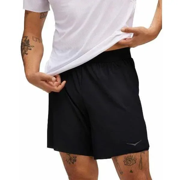 מכנסי ריצה קצרים 18 לגברים ס"מ Hoka 1151080/BLK M GLIDE 7'' SHORT 2IN1 - Image 2