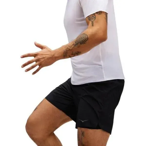 מכנסי ריצה קצרים 18 לגברים ס"מ Hoka 1151080/BLK M GLIDE 7'' SHORT 2IN1 - Image 4