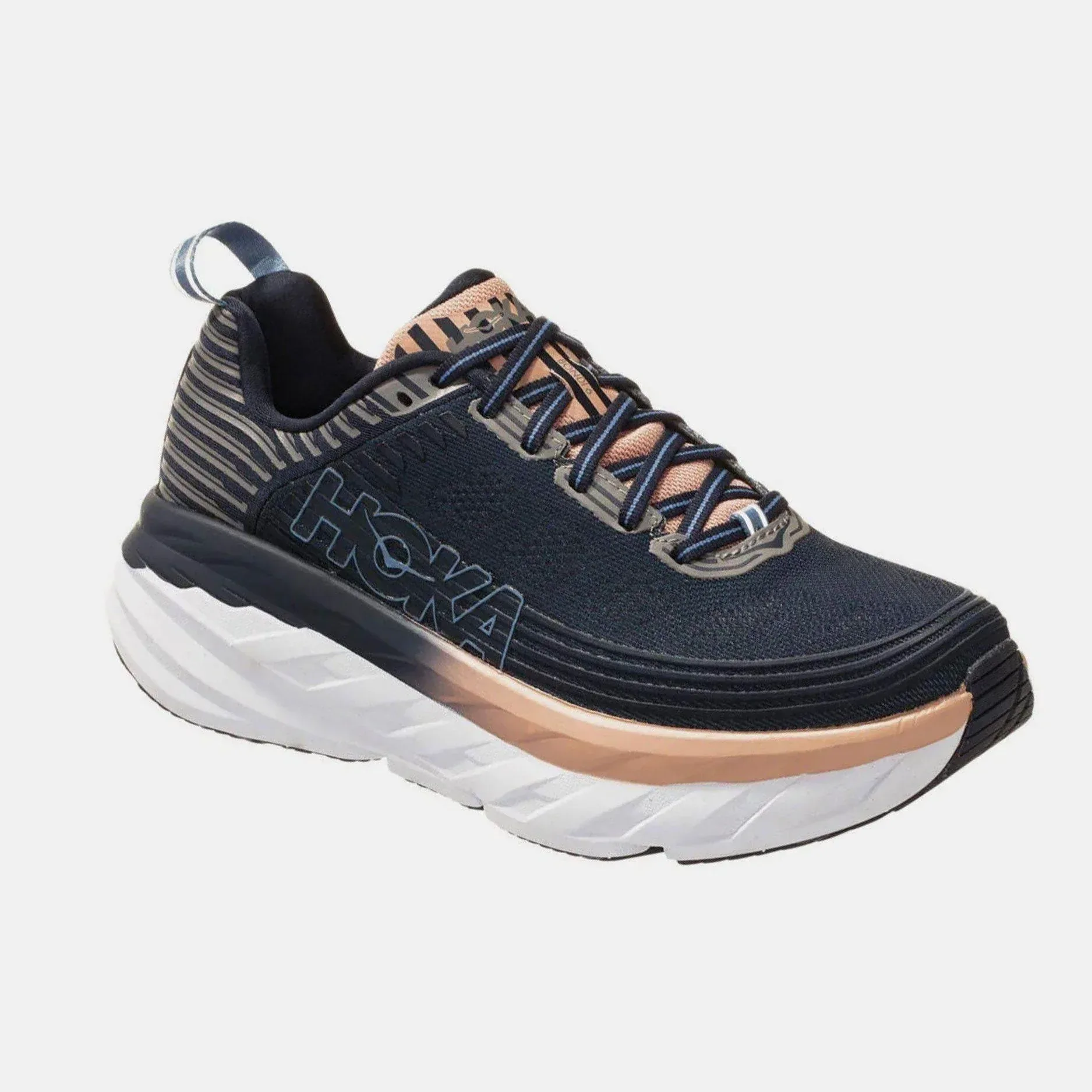 נעלי הוקה בונדי 6 רחבות לנשים Hoka BONDI 6 WIDE 1019272/MIDP Indigo - Image 2