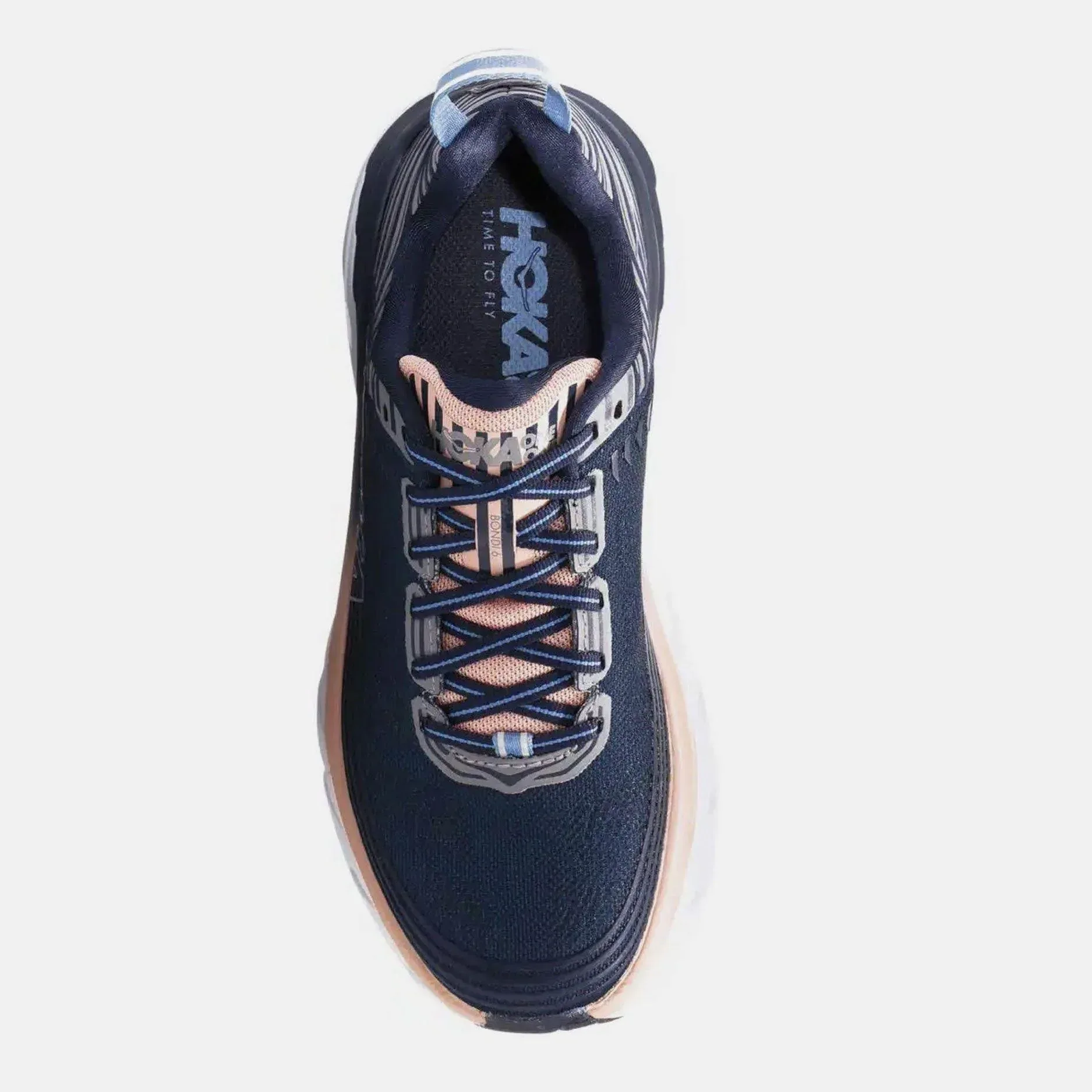 נעלי הוקה בונדי 6 רחבות לנשים Hoka BONDI 6 WIDE 1019272/MIDP Indigo - Image 3