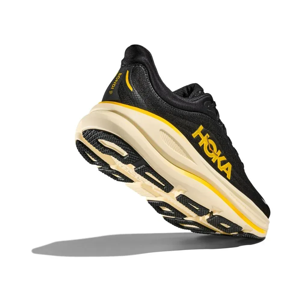 נעלי ריצה הוקה בונדי 9 לגברים Hoka BONDI 9 1162011 /CWG CARBON BLACK/YELLO - Image 3