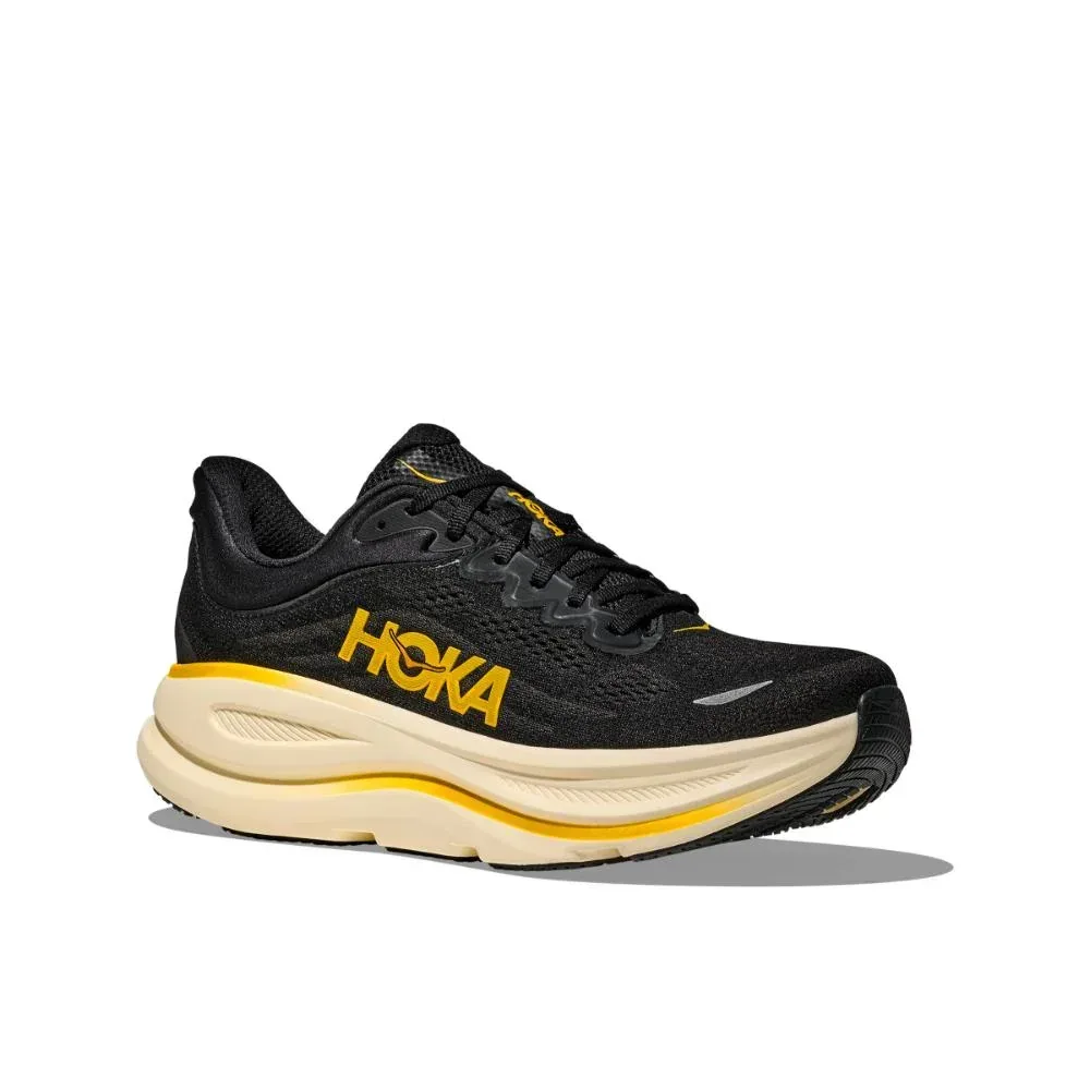 נעלי ריצה הוקה בונדי 9 לגברים Hoka BONDI 9 1162011 /CWG CARBON BLACK/YELLO - Image 6