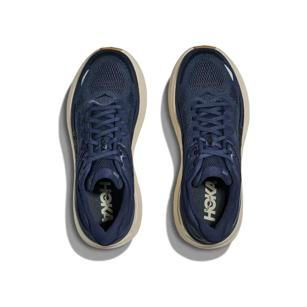 נעלי ריצה הוקה בונדי 9 רחבות לגברים Hoka BONDI 9 WIDE (2E)  1162013/MVR MIDNIGHT BLUE - Image 4