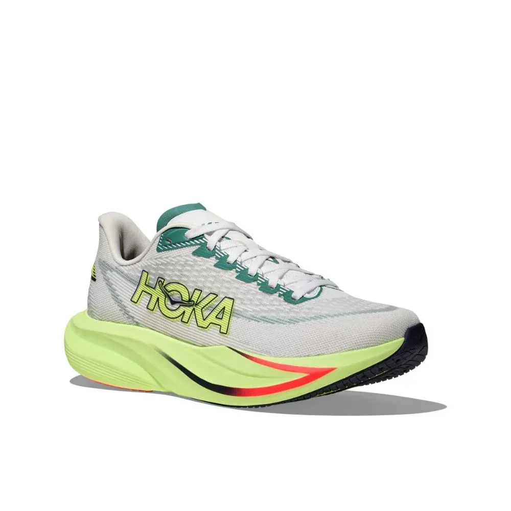 נעלי ריצה הוקה מאך 7 רחבות לגברים Hoka MACH 7 WIDE (2E) 1171905/FYZ FROST/NEON - Image 6