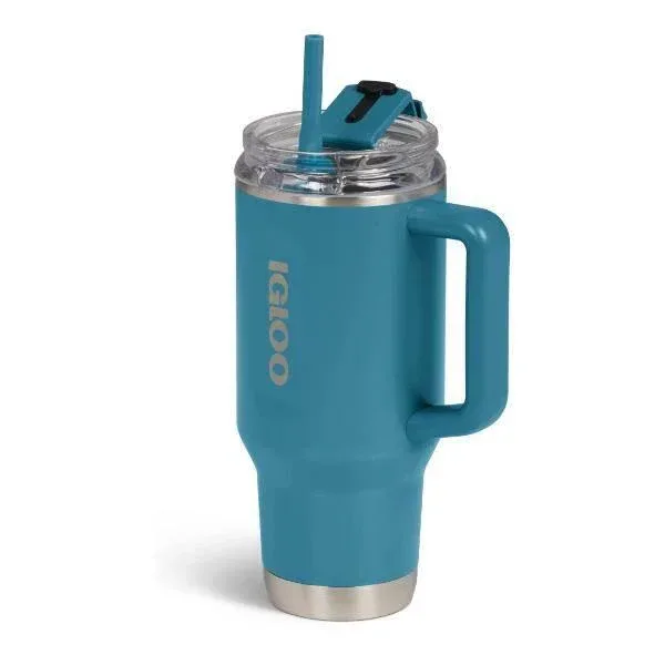 ספל שתיה תרמי Igloo Flip 'N' Sip Travel Mug Light Blue 1L - Image 4