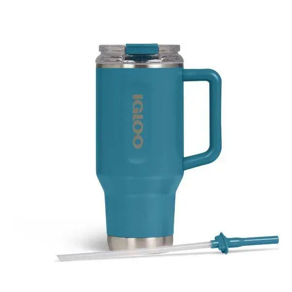 ספל שתיה תרמי Igloo Flip 'N' Sip Travel Mug Light Blue 1L - Image 5