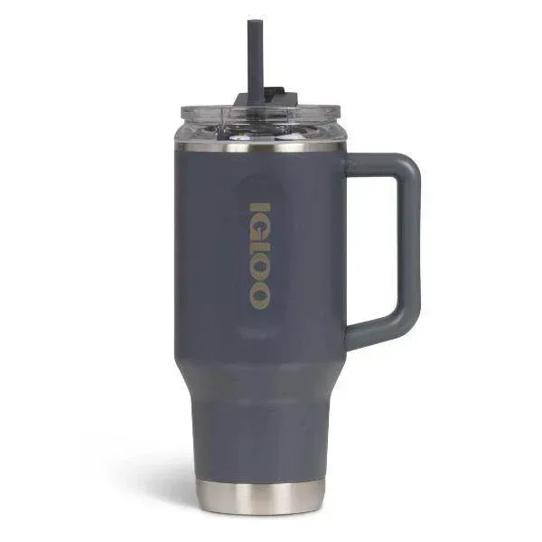 ספל שתיה תרמי Igloo Flip 'N' Sip Travel Mug Light Gray 1L - Image 4