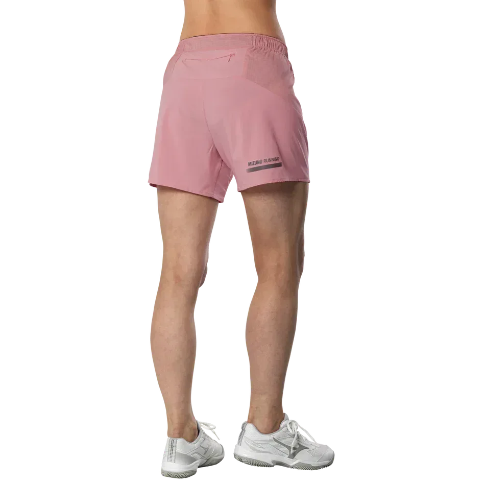 מכנס אימון קצר מיזונו לנשים Mizuno 4.5 Inches Short Rose Elegance J2GBD20465 - Image 3