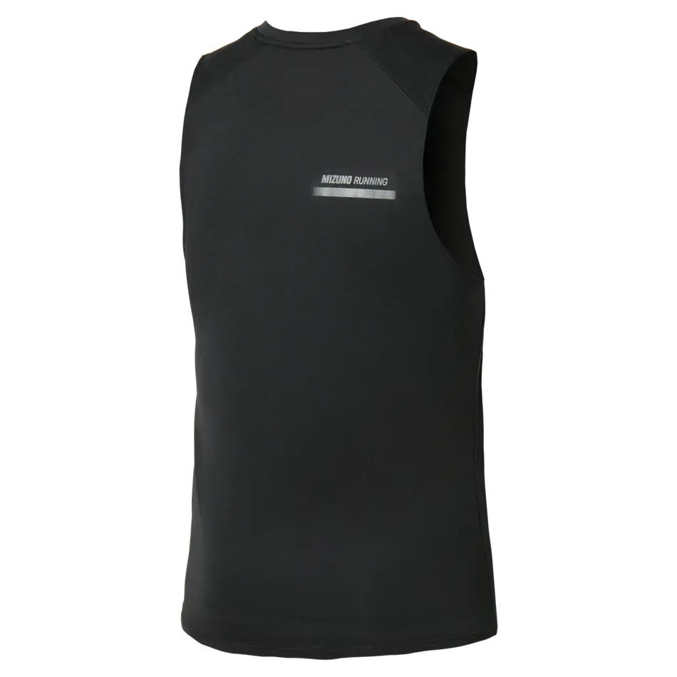 חולצה ללא שרוול מיזונו לגברים Mizuno Active Dry Aero Flow Tank Top Black J2GAD00209 - Image 2
