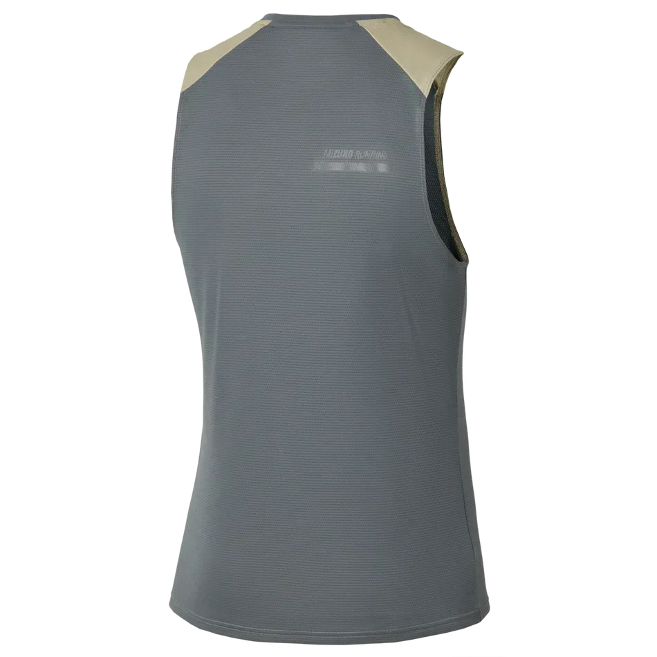 חולצה ללא שרוול מיזונו לגברים Mizuno Active Dry Aero Flow Tank Top Elm J2GAD00239 - Image 2