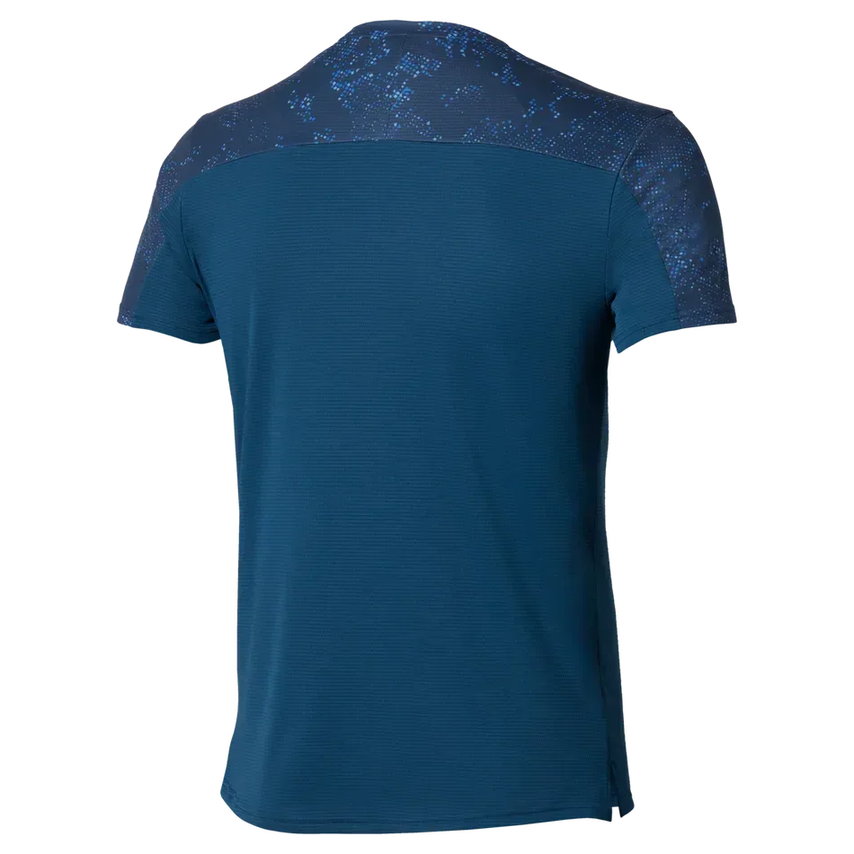 חולצת אימון מיזונו לגברים Mizuno Graphic Short Sleeve Tee  Estate Blue J2GAD00412 - Image 5