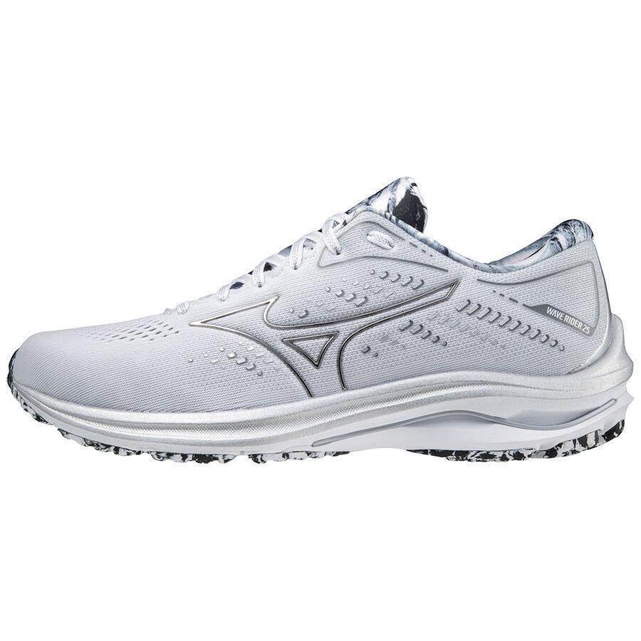 נעלי מיזונו ריידר 25 לגברים Mizuno J1GC217493 WAVE RIDER 25 WHITE/10077C - Image 3