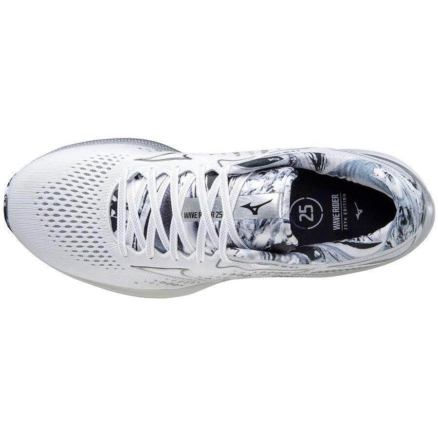 נעלי מיזונו ריידר 25 לגברים Mizuno J1GC217493 WAVE RIDER 25 WHITE/10077C - Image 4