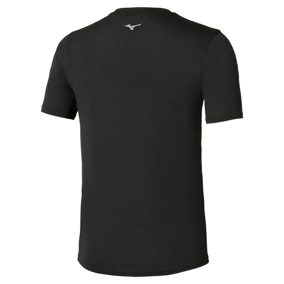 חולצת ריצה מיזונו לגברים Mizuno J2GAD00809 Core Run Short Sleeve Tee Black - Image 2