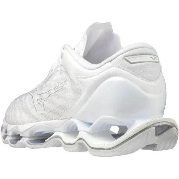 נעלי מיזונו פרופסי 12 Mizuno WAVE PROPHECY 12 WHITE/SILVER J1GC238332 - Image 3