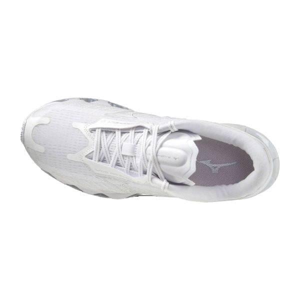 נעלי מיזונו פרופסי 12 Mizuno WAVE PROPHECY 12 WHITE/SILVER J1GC238332 - Image 5