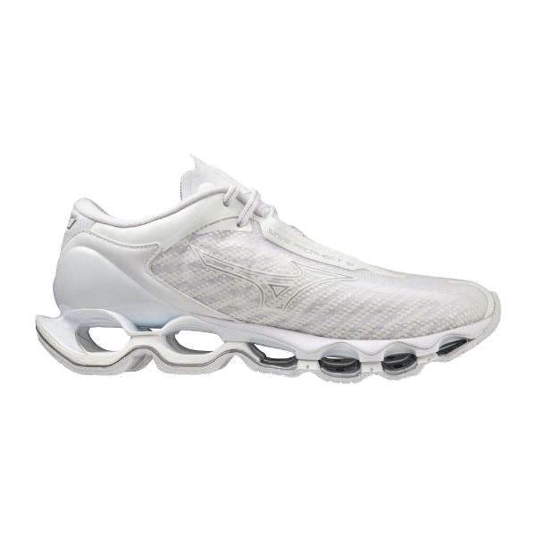 נעלי מיזונו פרופסי 12 Mizuno WAVE PROPHECY 12 WHITE/SILVER J1GC238332 - Image 6
