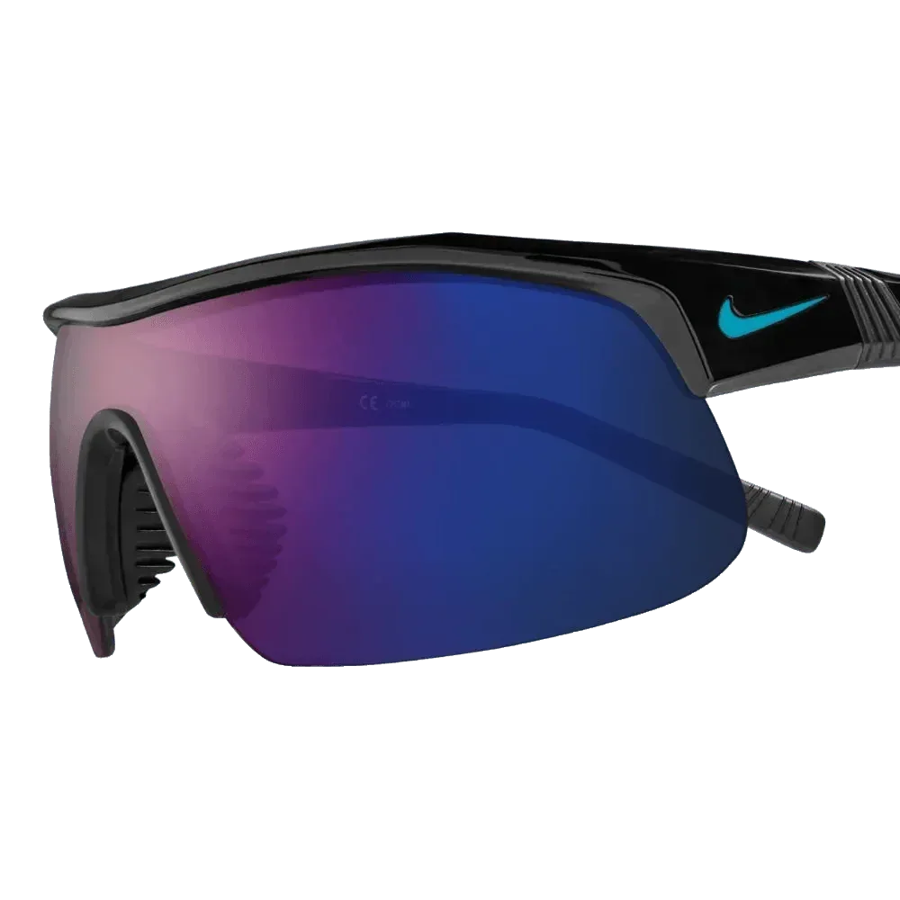 משקפי נייק NIKE SHOW X1 DX6520-010 BLACK/BLUE MIRROR - Image 3