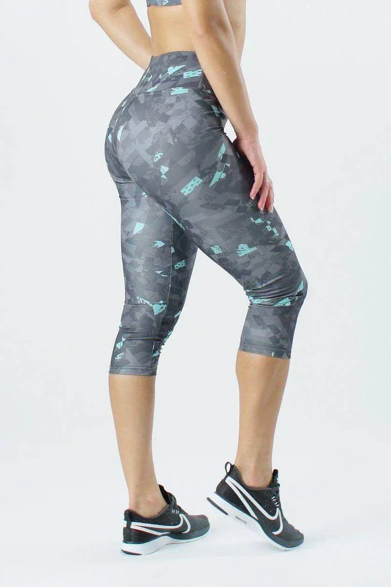 טייטס רייבן דפוס דיגיטל  Raven 7/8 Digital Print Tight 9616 domino - Image 4