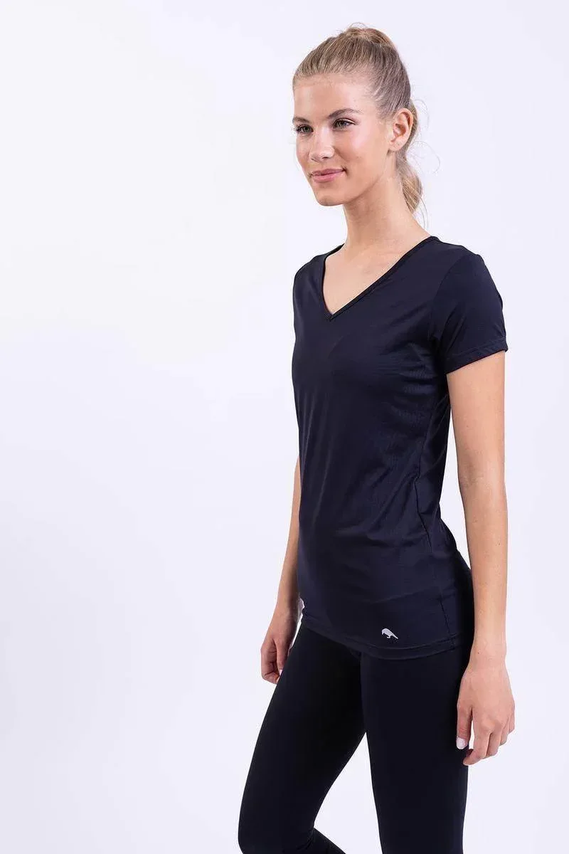 חולצת רייבן מקרו V בצבע שחור Raven Macro V Sleeve Shirt Black 5200 - Image 3