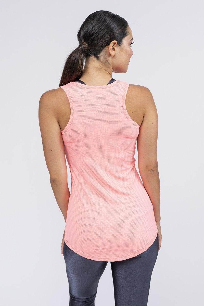 גופיית בוקסר רשת רייבן בצבע קורל Raven Mesh Boxer Tank Coral 5300 - Image 2