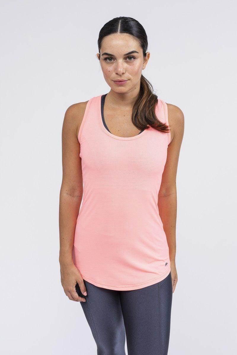 גופיית בוקסר רשת רייבן בצבע קורל Raven Mesh Boxer Tank Coral 5300 - Image 3
