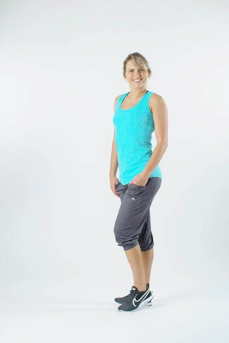 גופיית בוקסר רייבן רשת בצבע טורקיז Raven Mesh Boxer Tank Turquoise 5300 - Image 4