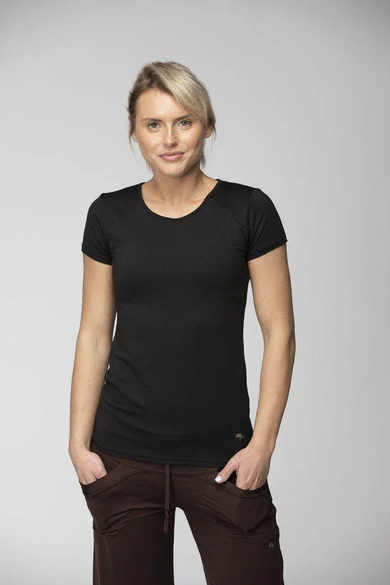 חולצת רייבן שרוול קצר שחורה Raven Mesh shirt Black 5345 - Image 2