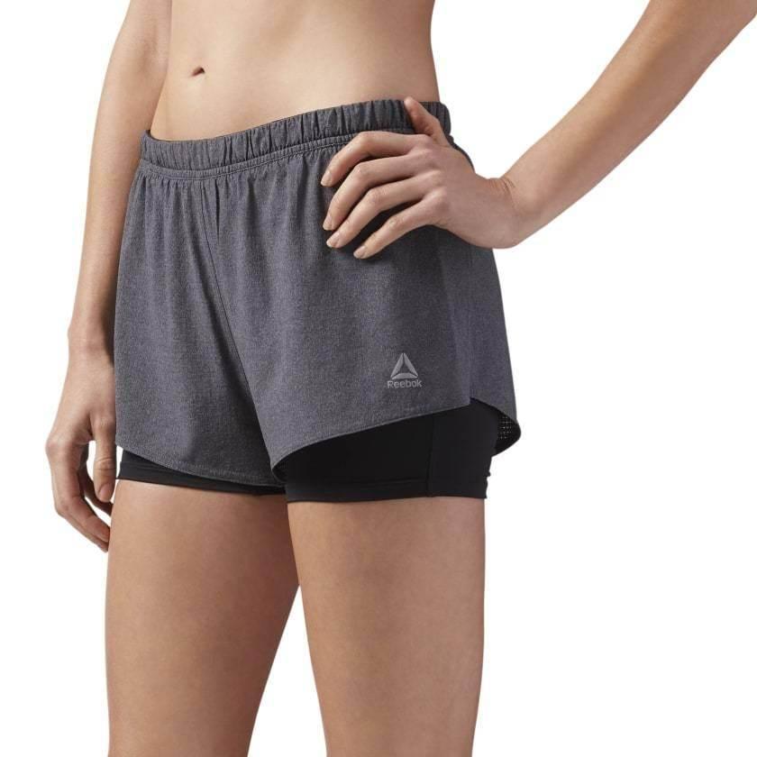 מכנס ריבוק נשים Reebok 2-1 Short CE4543 - Image 2