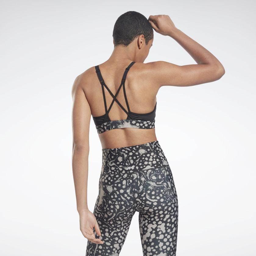 טופ אימון ריבוק לנשים Reebok H56372 SR Lux Strappy Bra AOP MS FEMALE - Image 3